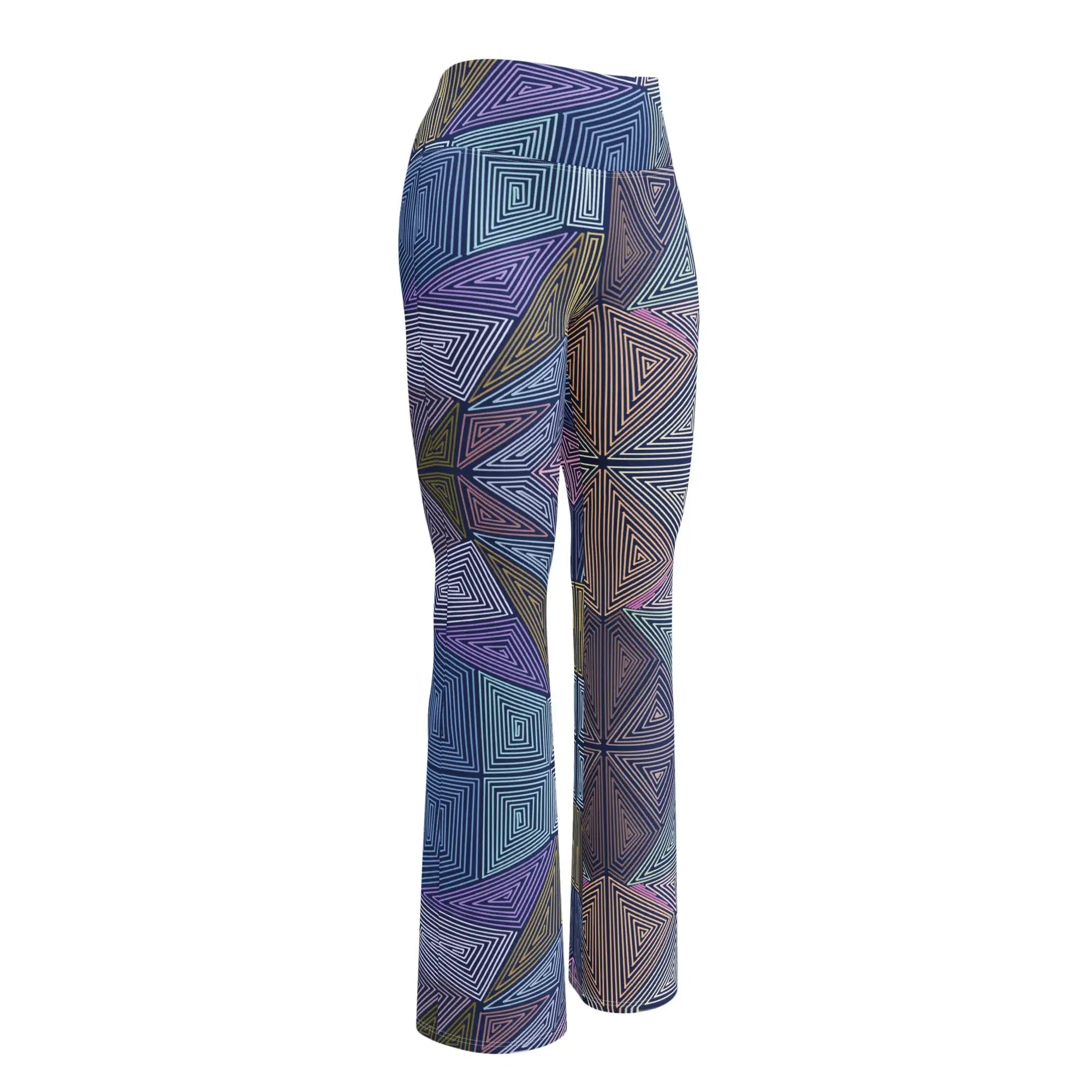Dizzy Block | Eco-Friendly | Flare Leggings | TeeandTurtle | Sustainable