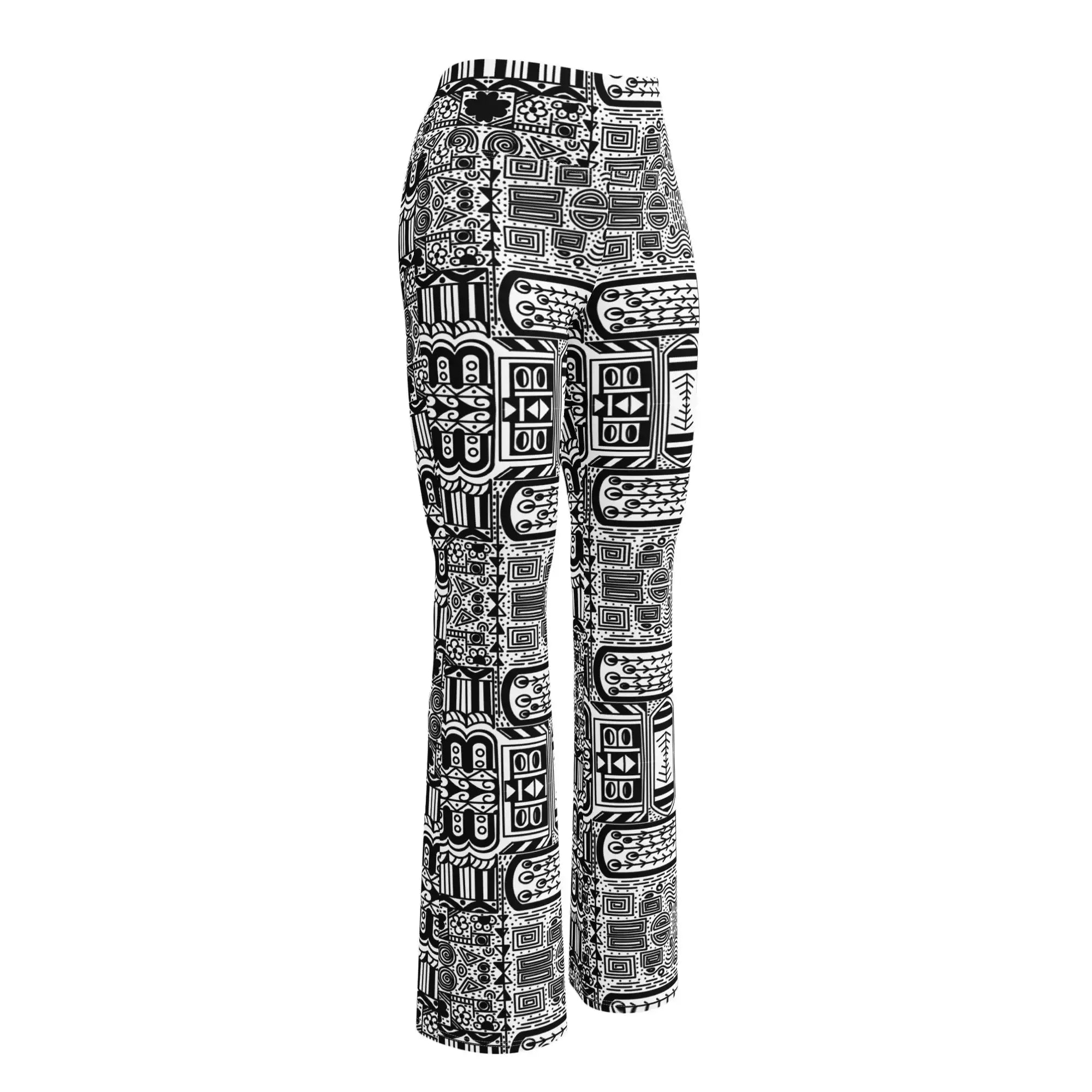Black Aztek | Eco-Friendly | Flare Leggings | TeeandTurtle | Sustainable