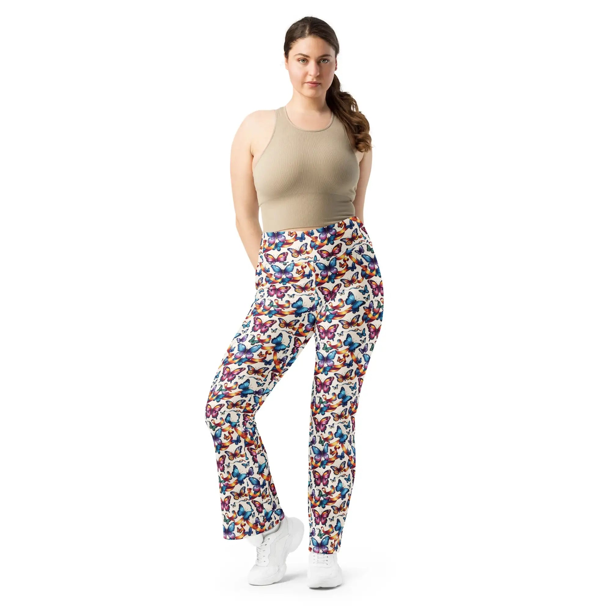 Butterfly Party | Eco-Friendly | Flare Leggings | TeeandTurtle | Sustainable