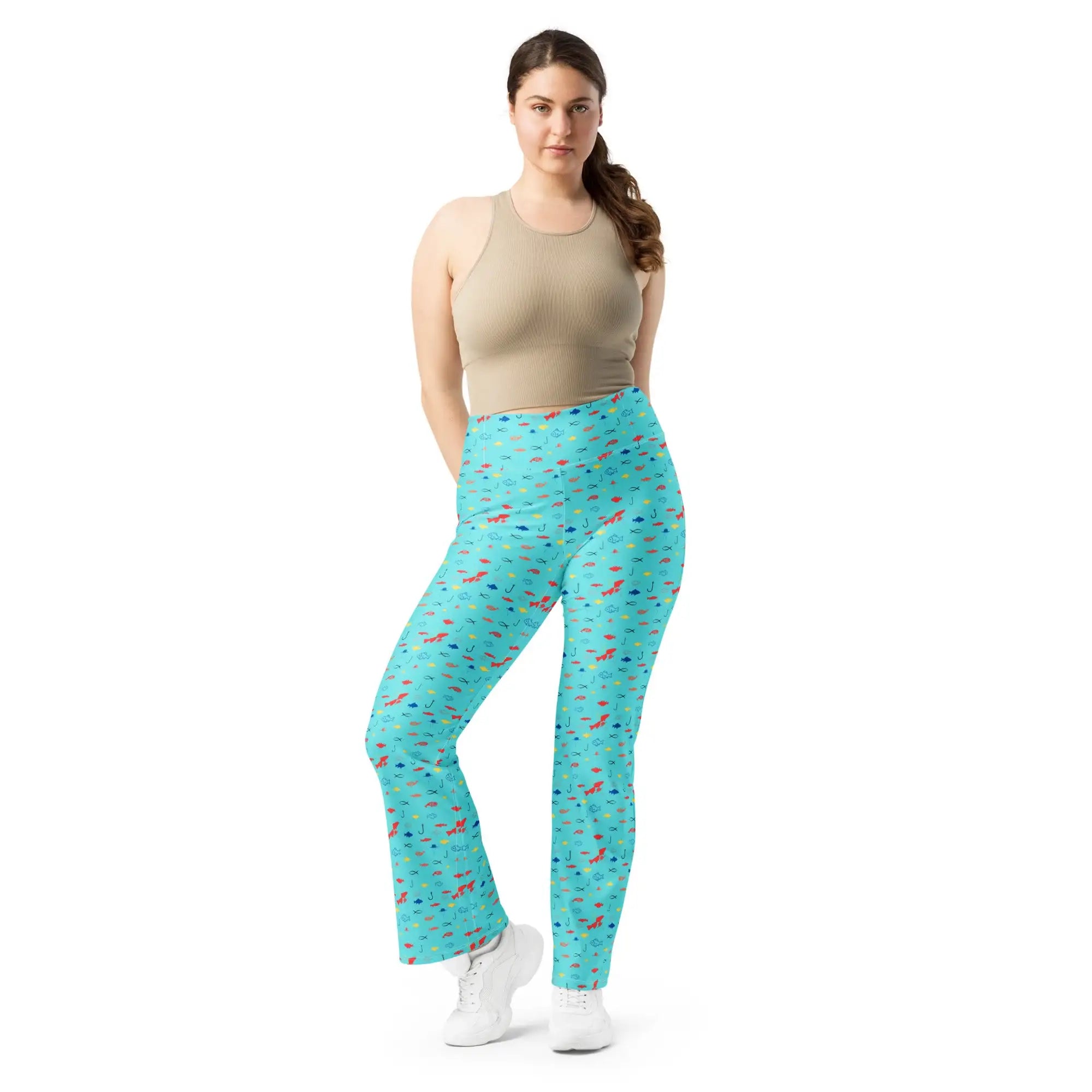 Fish Fiesta 2 | Eco-Friendly | Flare Leggings | TeeandTurtle | Sustainable