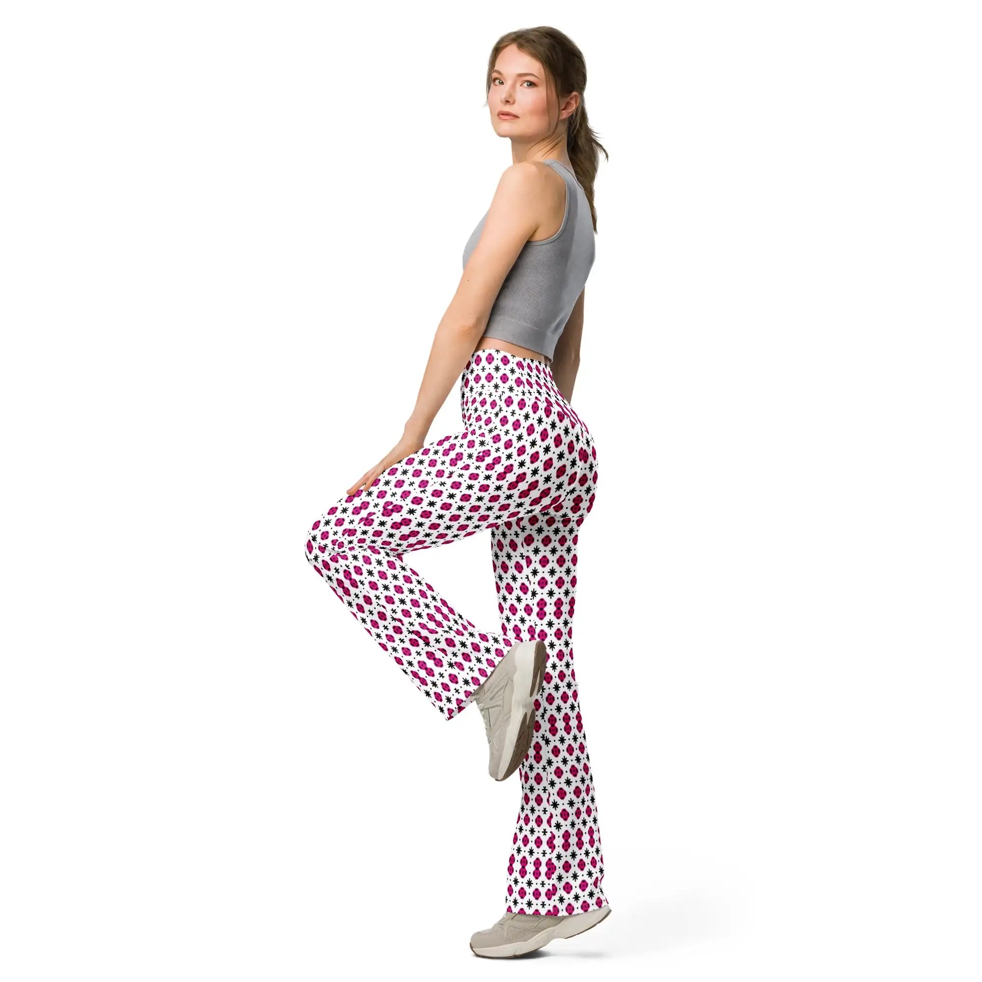 Strawberry | Eco-Friendly | Flare Leggings | TeeandTurtle | Sustainable