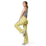 Glamour In Yellow | Eco-Friendly | Flare Leggings | TeeandTurtle | Sustainable