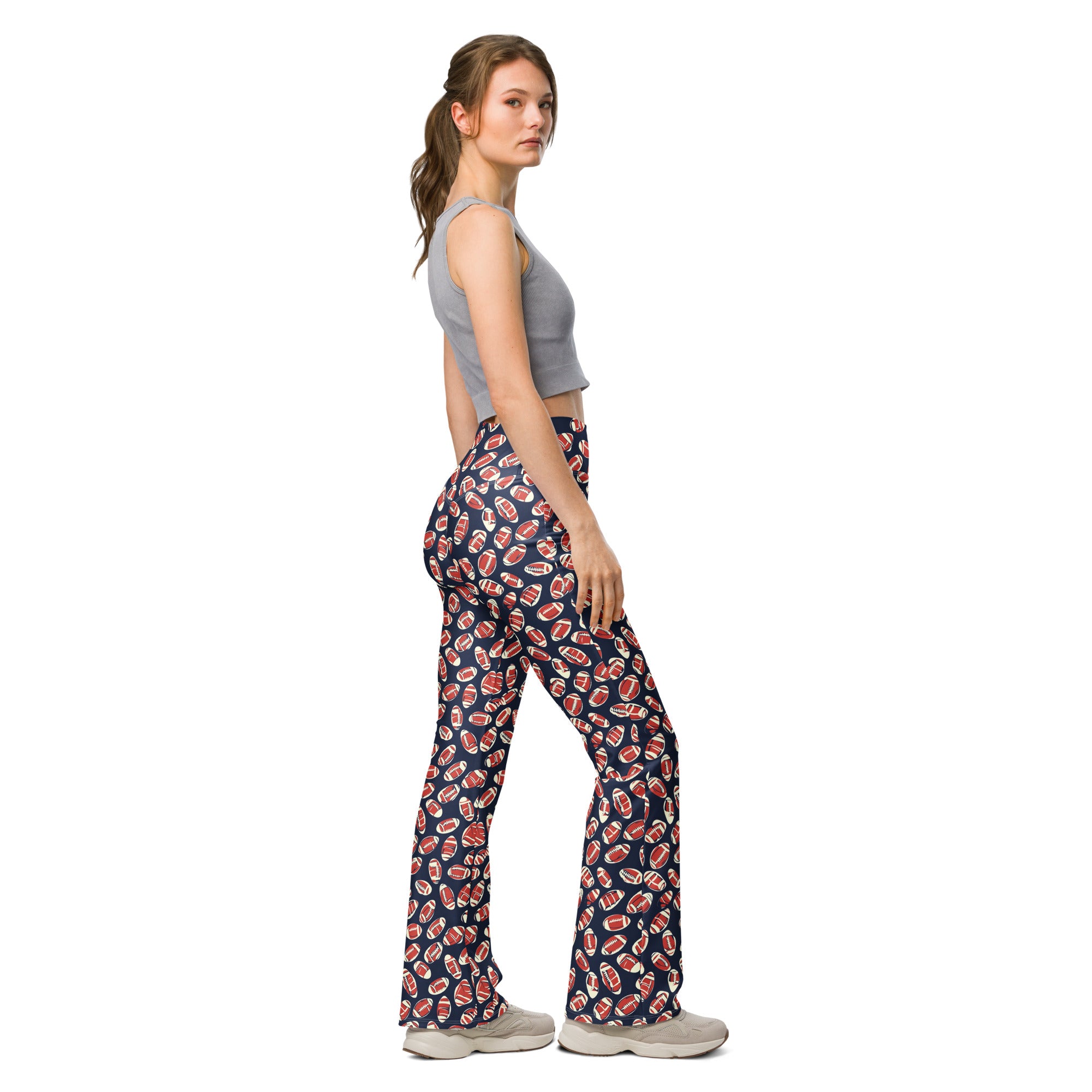 Football | Eco-Friendly | Flare Leggings | TeeandTurtle | Sustainable