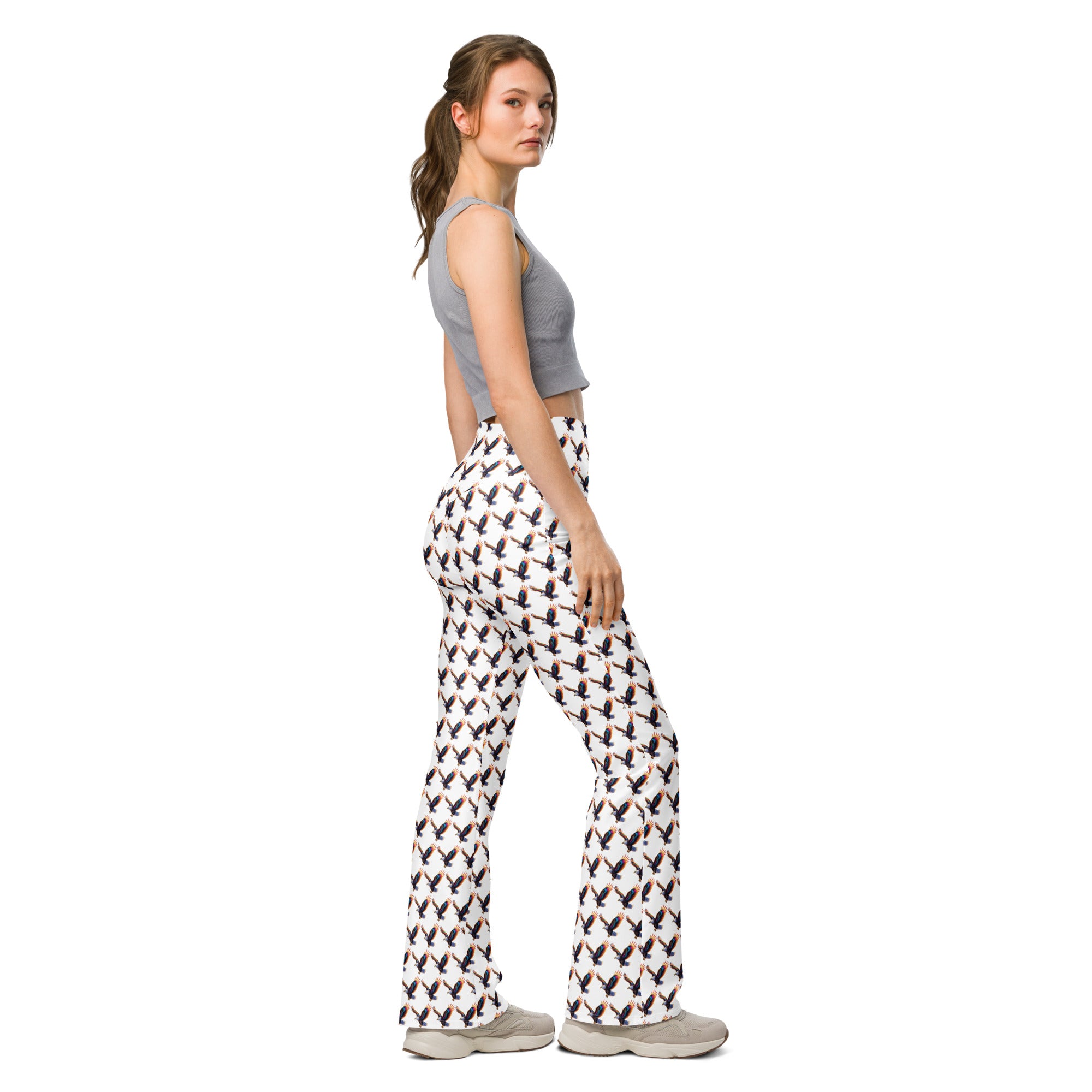 Rainbow Falcon | Eco-Friendly | Flare Leggings | TeeandTurtle | Sustainable