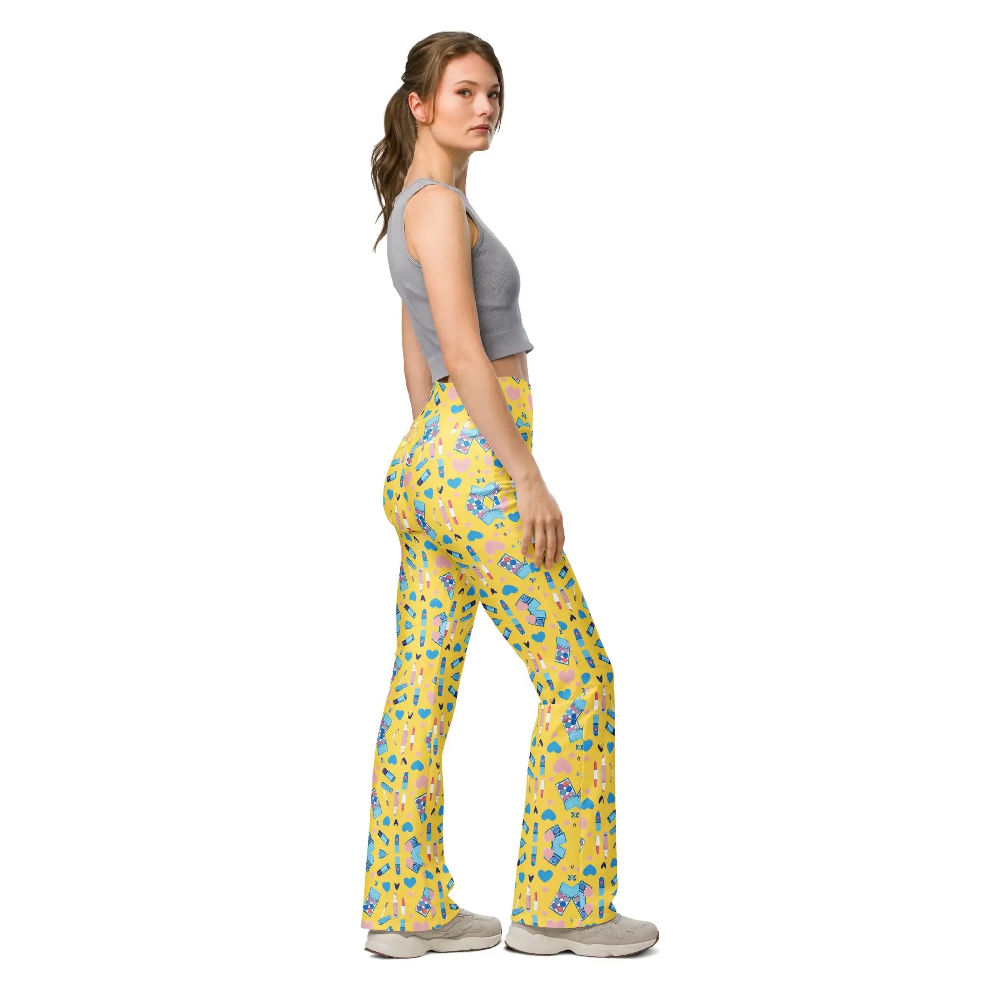 Glamour In Yellow | Eco-Friendly | Flare Leggings | TeeandTurtle | Sustainable