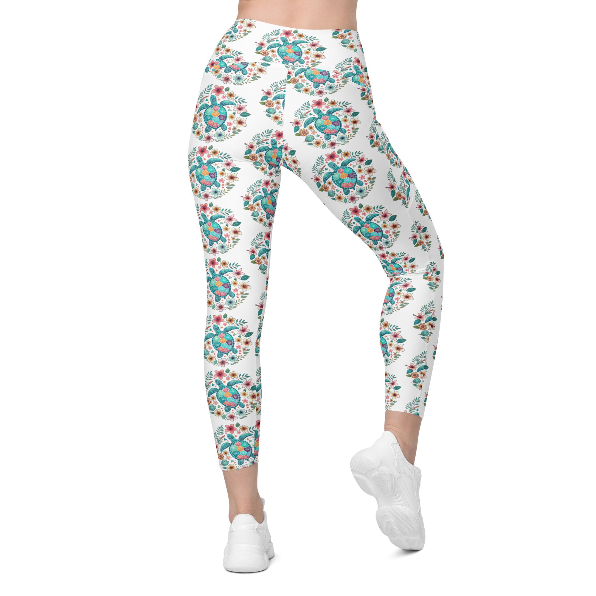 Sea Turtle | Eco-Friendly | Crossover Leggings | TeeandTurtle | Sustainable