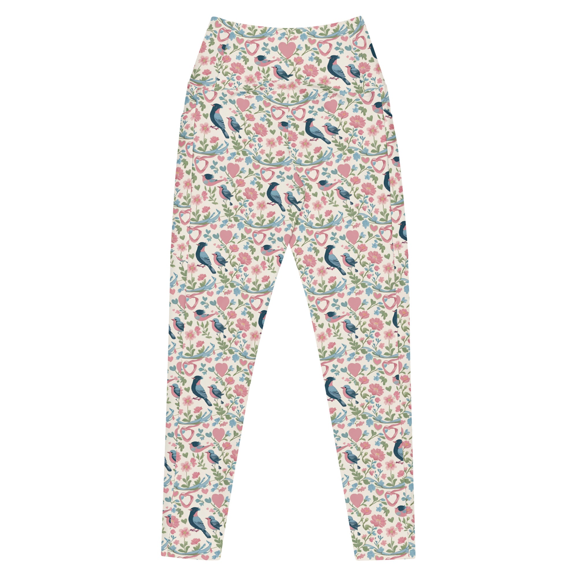 Birds Garden | Eco-Friendly | Crossover Leggings | TeeandTurtle | Sustainable