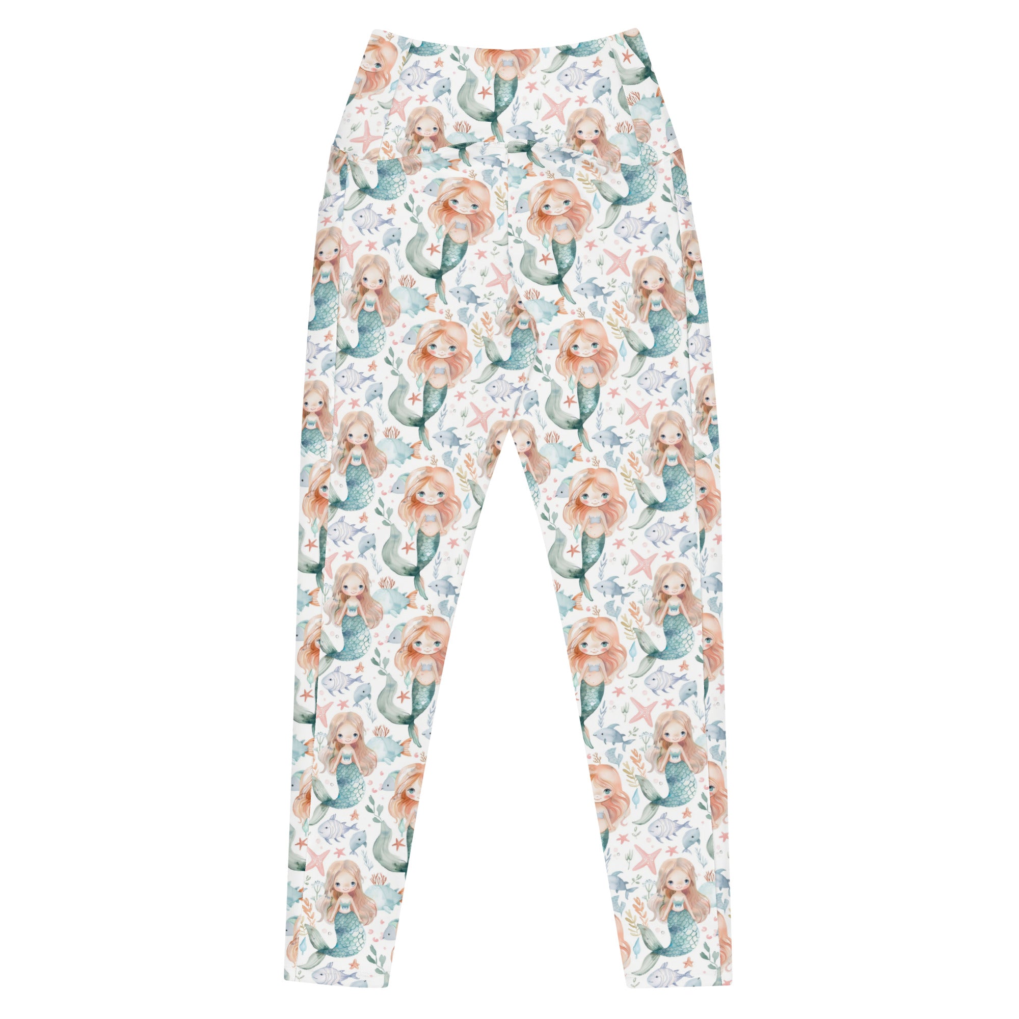 Mermaid | Eco-Friendly | Crossover Leggings | TeeandTurtle | Sustainable