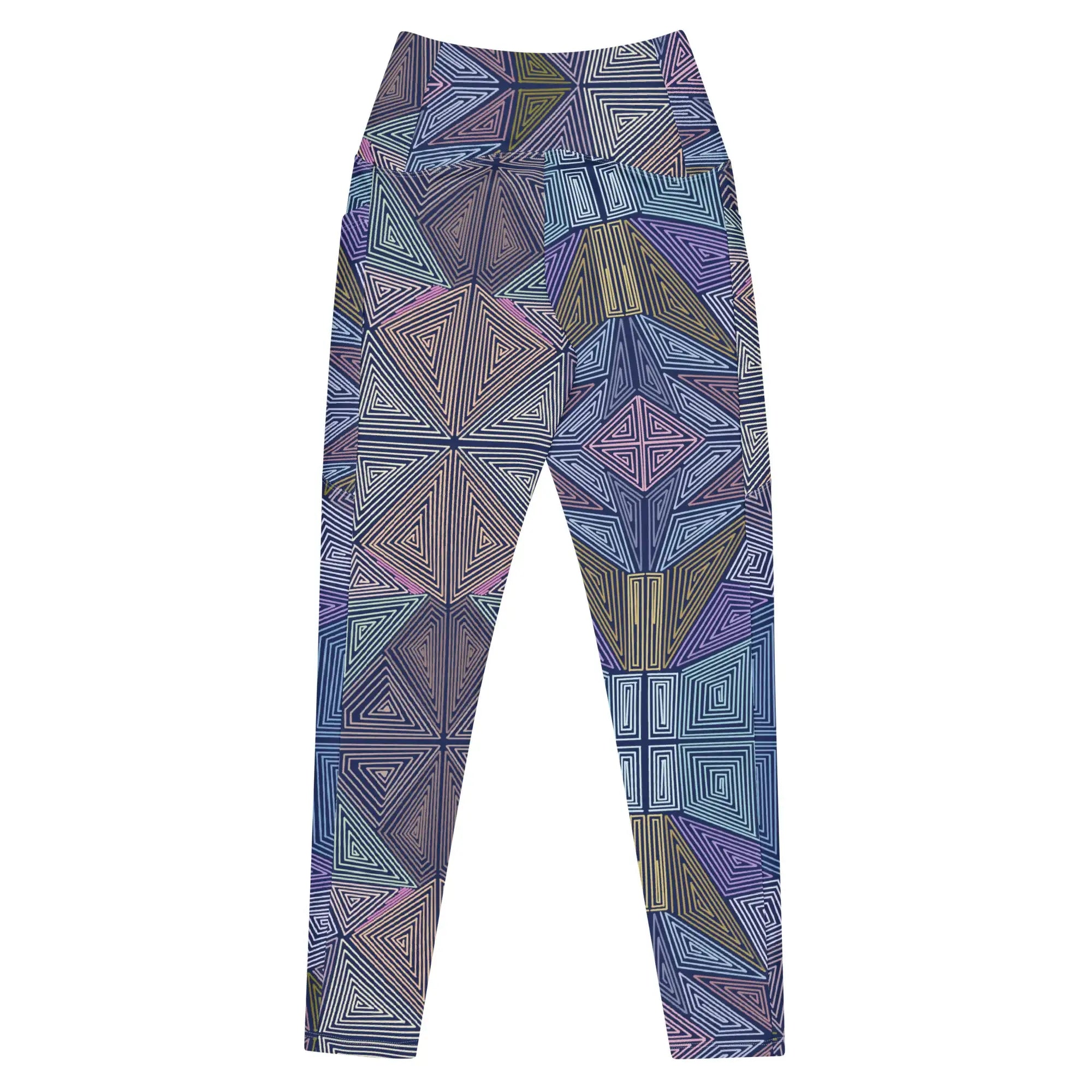 Dizzy Block | Eco-Friendly | Crossover Leggings | TeeandTurtle | Sustainable