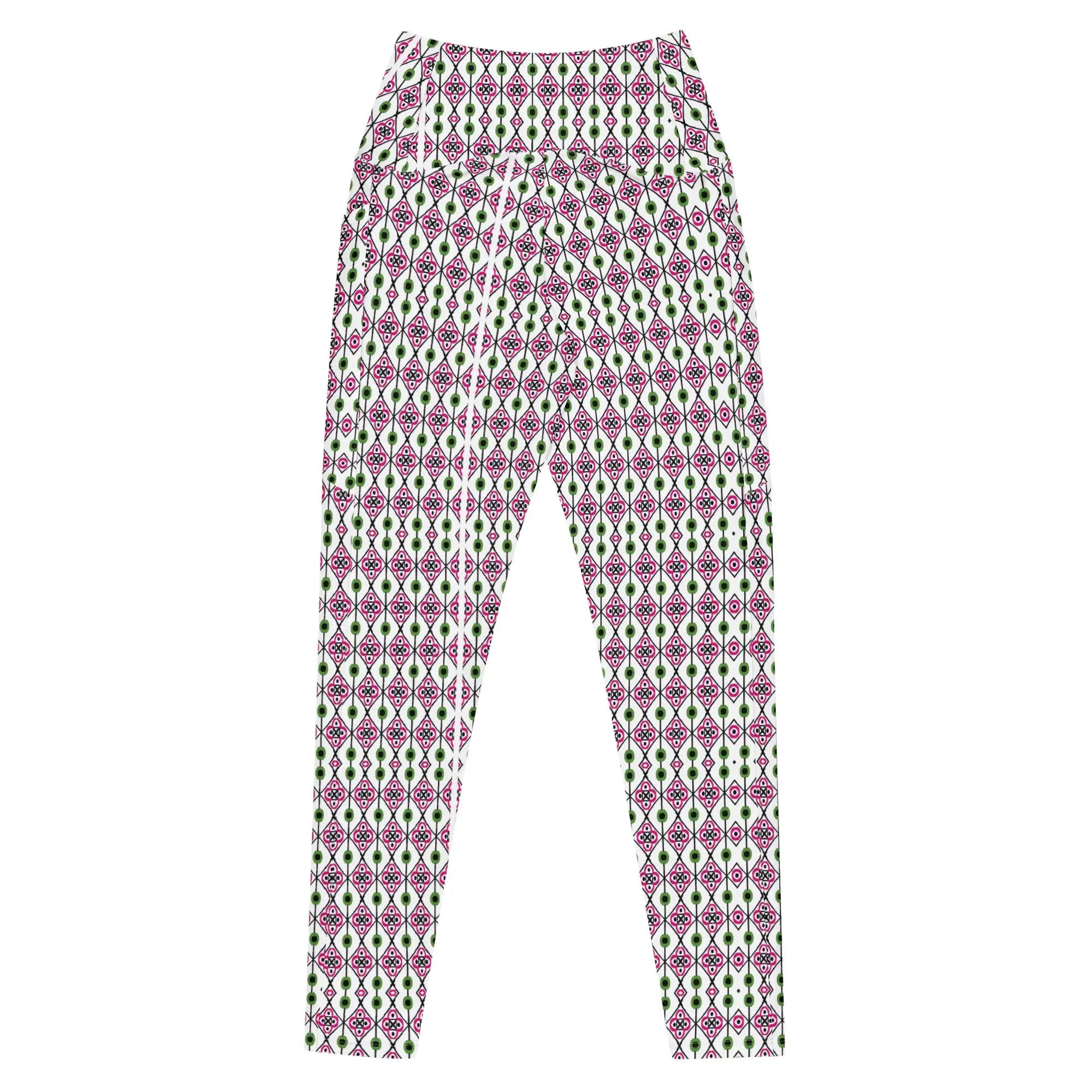 Green Diamonds | Eco-Friendly | Crossover Leggings | TeeandTurtle | Sustainable
