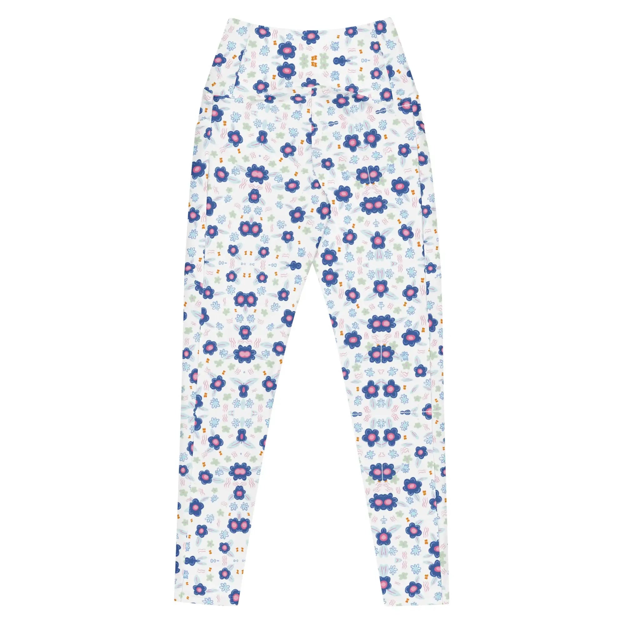 Blue Drops | Eco-Friendly | Crossover Leggings | TeeandTurtle | Sustainable