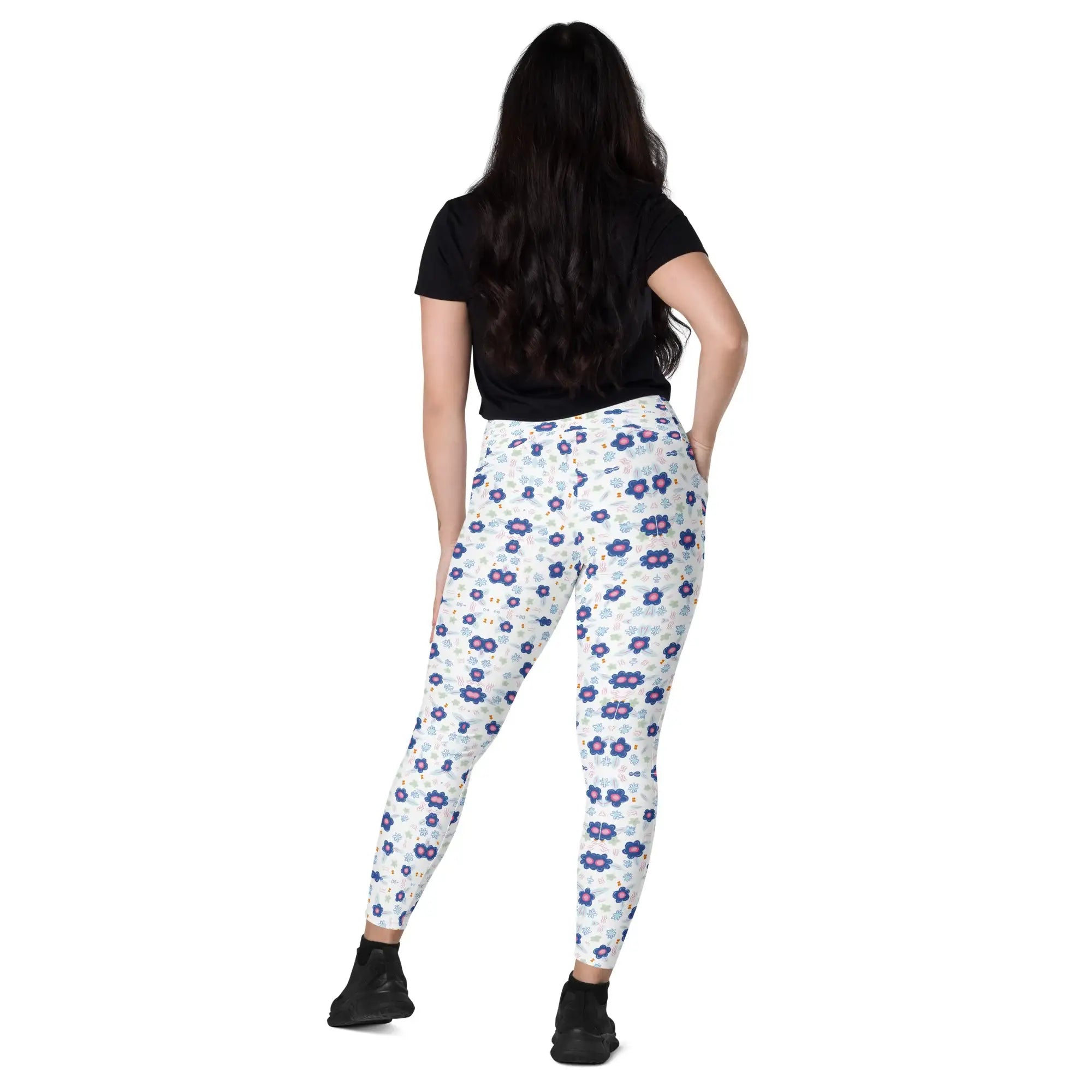Blue Drops | Eco-Friendly | Crossover Leggings | TeeandTurtle | Sustainable