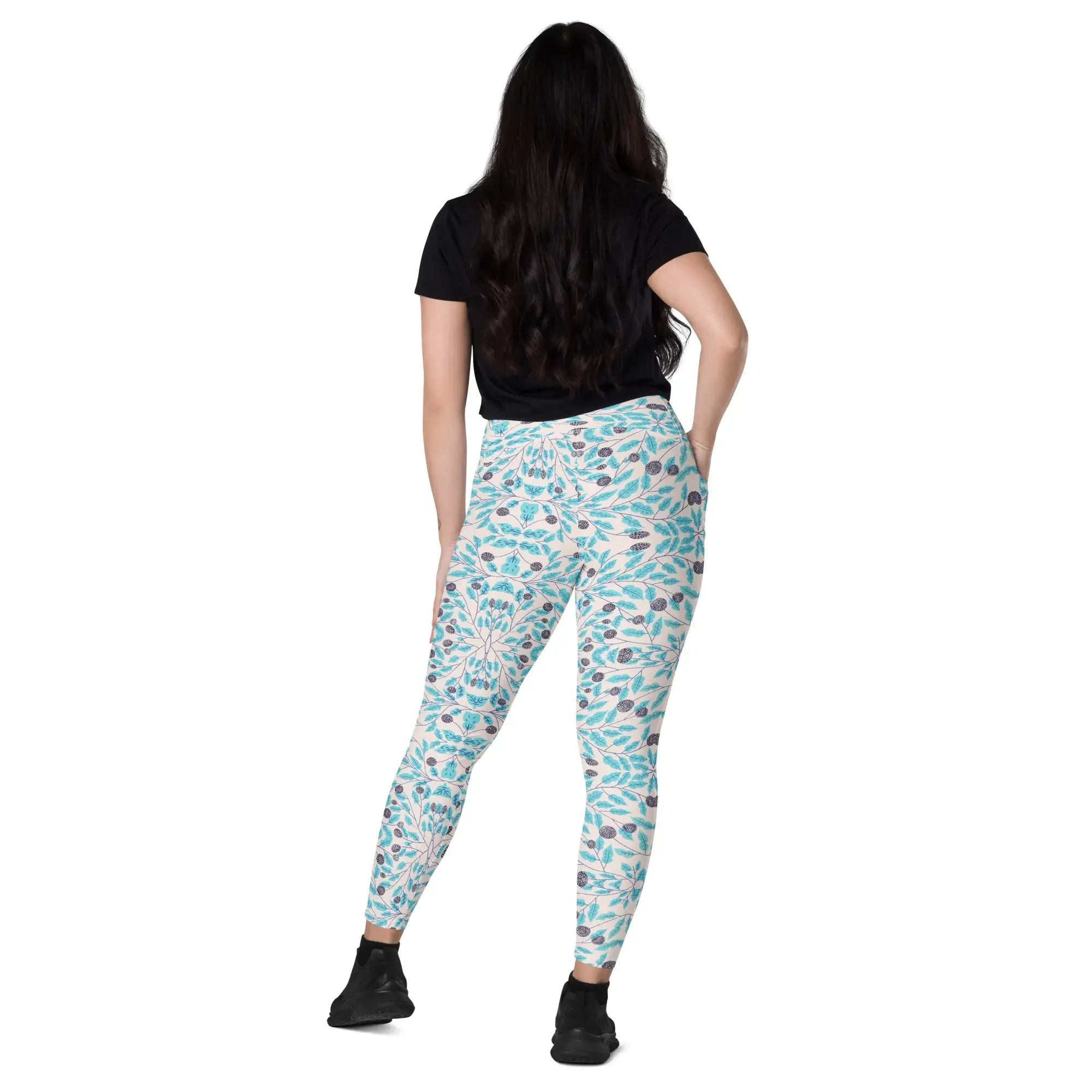 Winter Leaves | Eco-Friendly | Crossover Leggings | TeeandTurtle | Sustainable