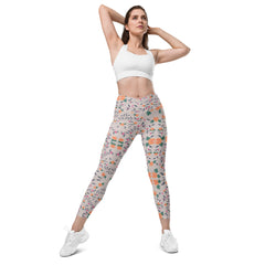 Floral Vines | Eco-Friendly | Crossover Leggings | TeeandTurtle | Sustainable