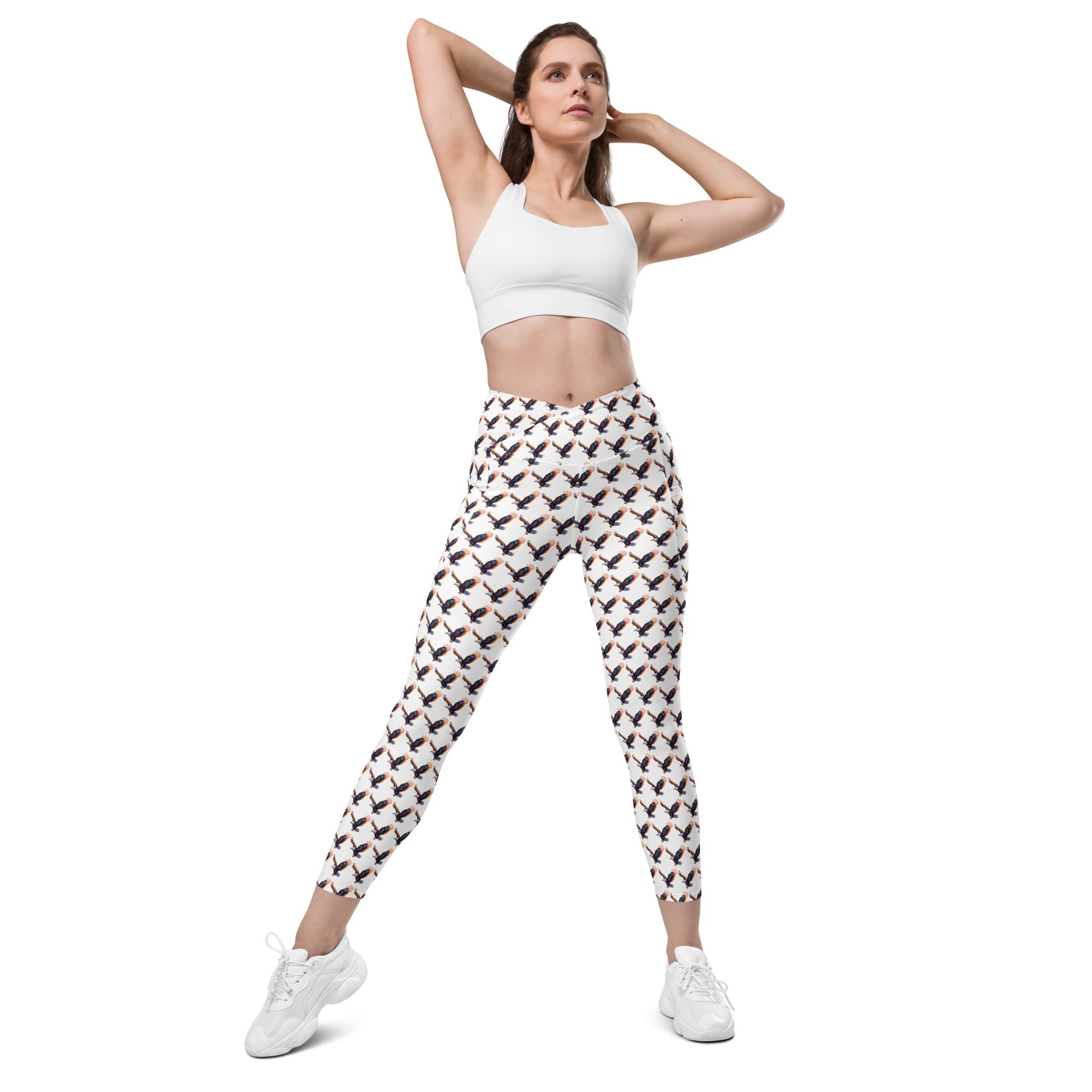Rainbow Falcon | Eco-Friendly | Crossover Leggings | TeeandTurtle | Sustainable