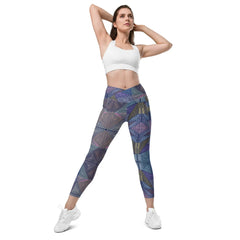Dizzy Block | Eco-Friendly | Crossover Leggings | TeeandTurtle | Sustainable
