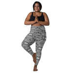 Black Aztek | Eco-Friendly | Crossover Leggings | TeeandTurtle | Sustainable