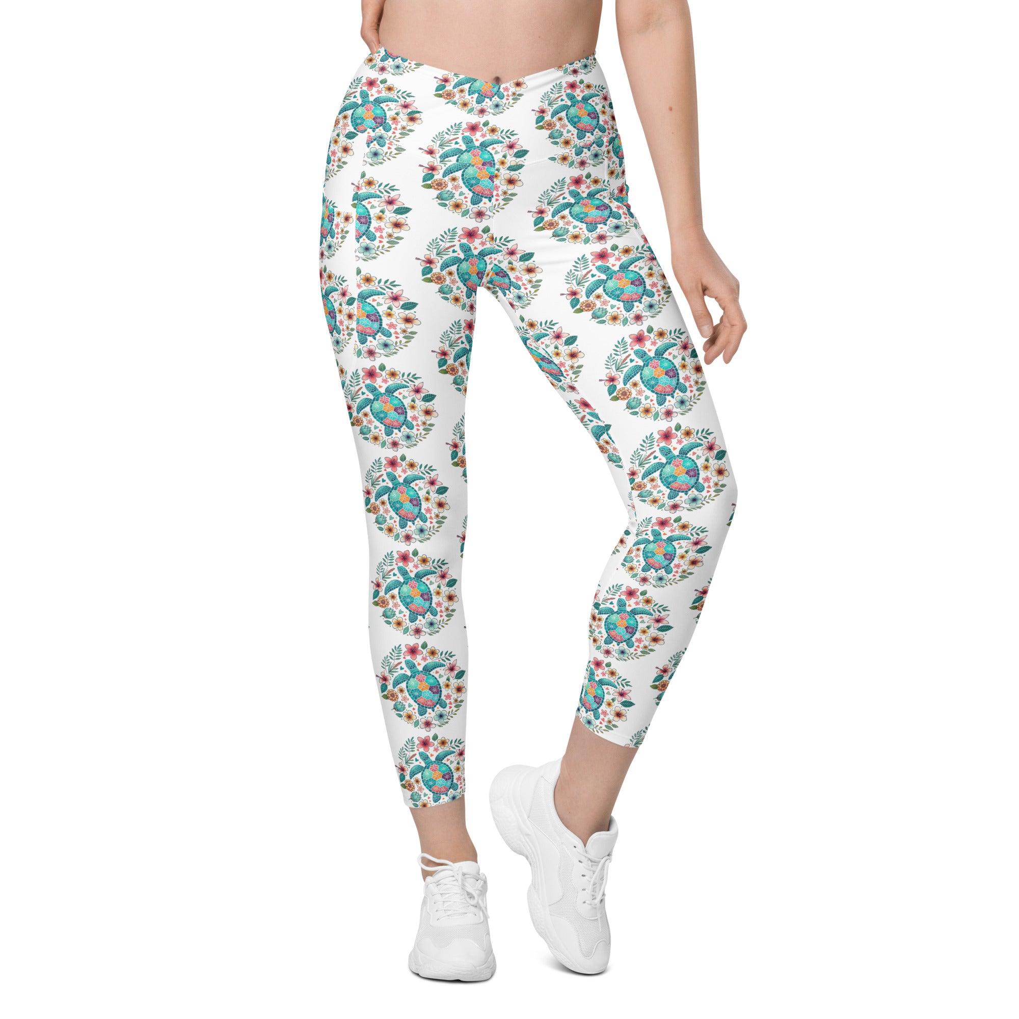 Sea Turtle | Eco-Friendly | Crossover Leggings | TeeandTurtle | Sustainable