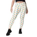 Peacock | Eco-Friendly | Crossover Leggings | TeeandTurtle | Sustainable
