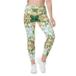 Boho Floral | Eco-Friendly | Crossover Leggings | TeeandTurtle | Sustainable