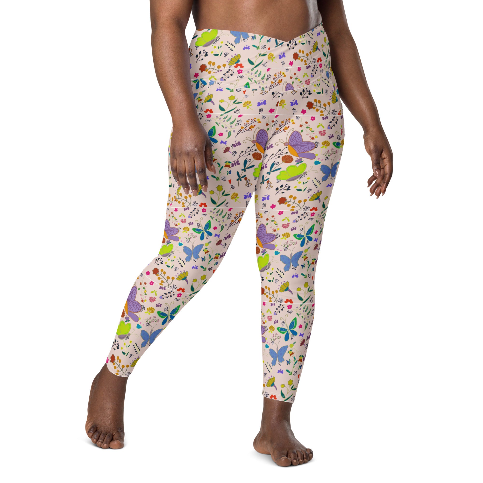 Butterflies | Eco-Friendly | Crossover Leggings | TeeandTurtle | Sustainable