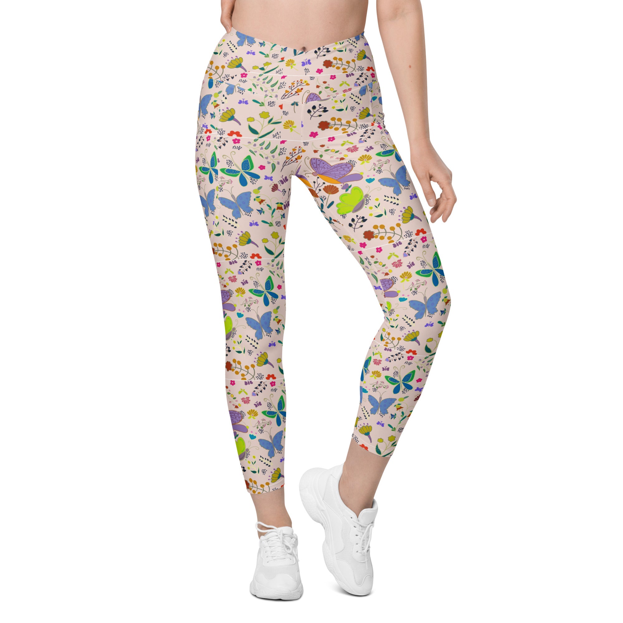 Butterflies | Eco-Friendly | Crossover Leggings | TeeandTurtle | Sustainable