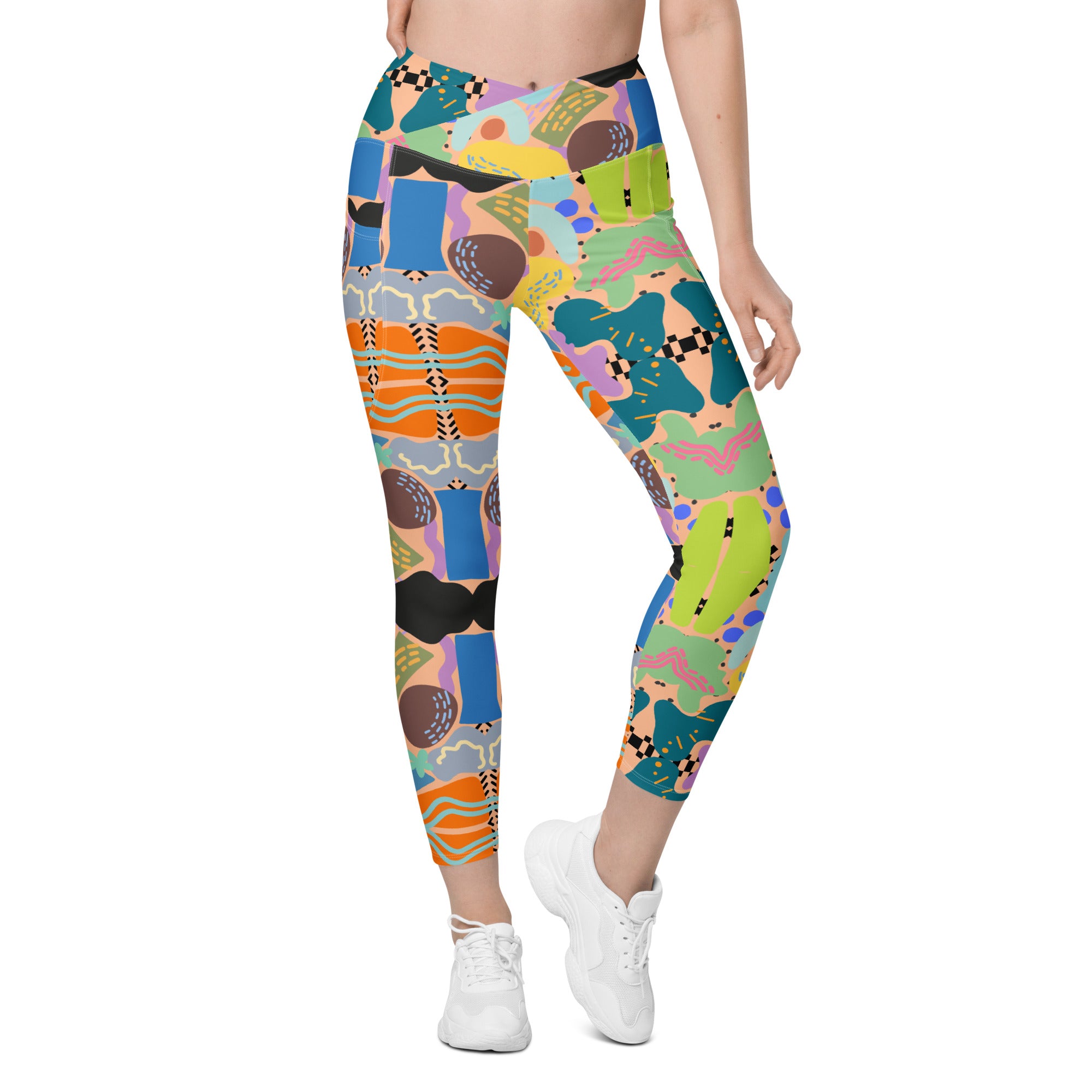 Bright Love | Eco-Friendly | Crossover Leggings | TeeandTurtle | Sustainable