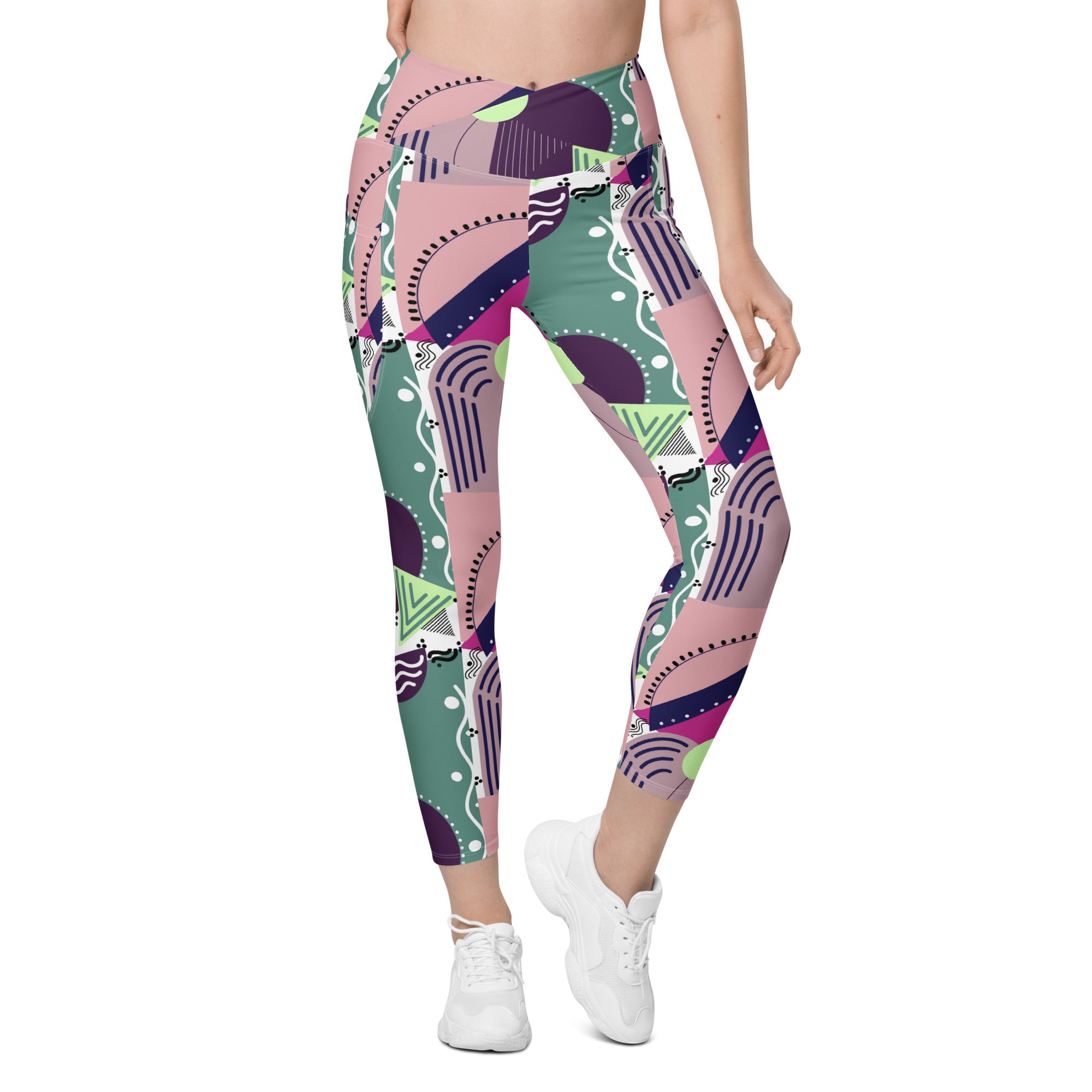 Geometrical | Eco-Friendly | Crossover Leggings | TeeandTurtle | Sustainable
