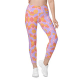 Bright Floral | Eco-Friendly | Crossover Leggings | TeeandTurtle | Sustainable