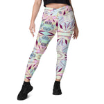 Marble Leaves | Eco-Friendly | Crossover Leggings | TeeandTurtle | Sustainable