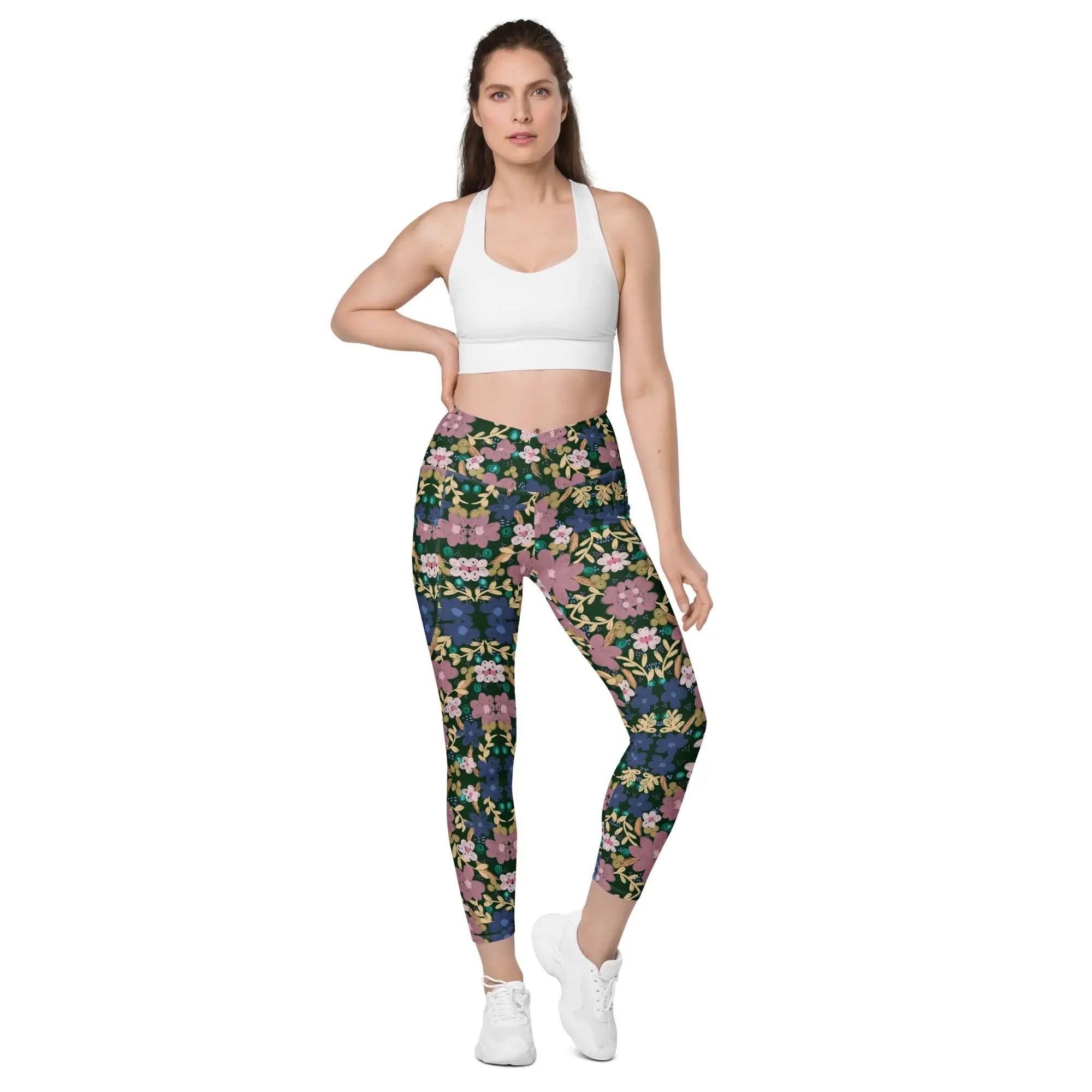 Green Goddess | Eco-Friendly | Crossover Leggings | TeeandTurtle | Sustainable