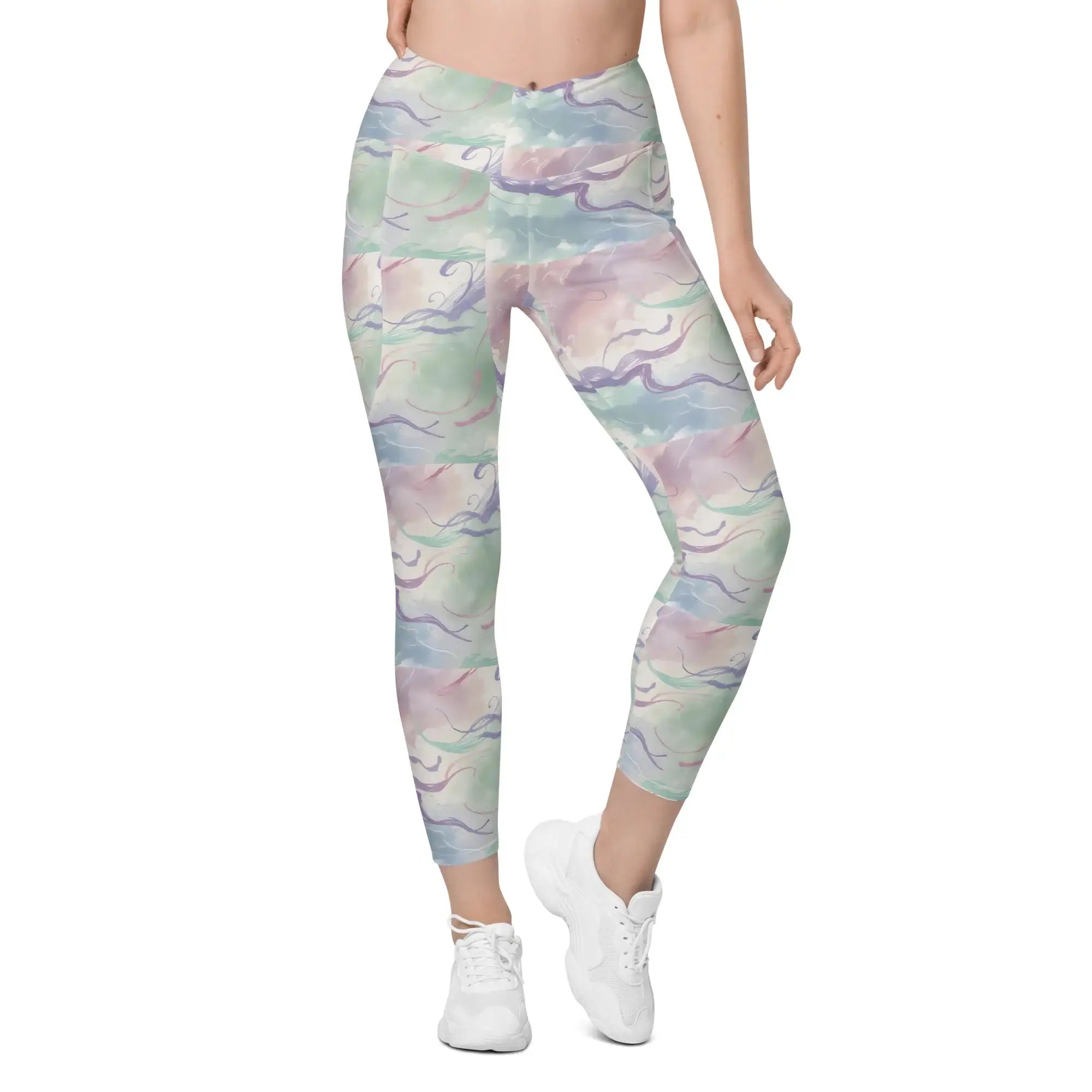 Pastel Strokes | Eco-Friendly | Crossover Leggings | TeeandTurtle | Sustainable