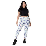 Blue Drops | Eco-Friendly | Crossover Leggings | TeeandTurtle | Sustainable