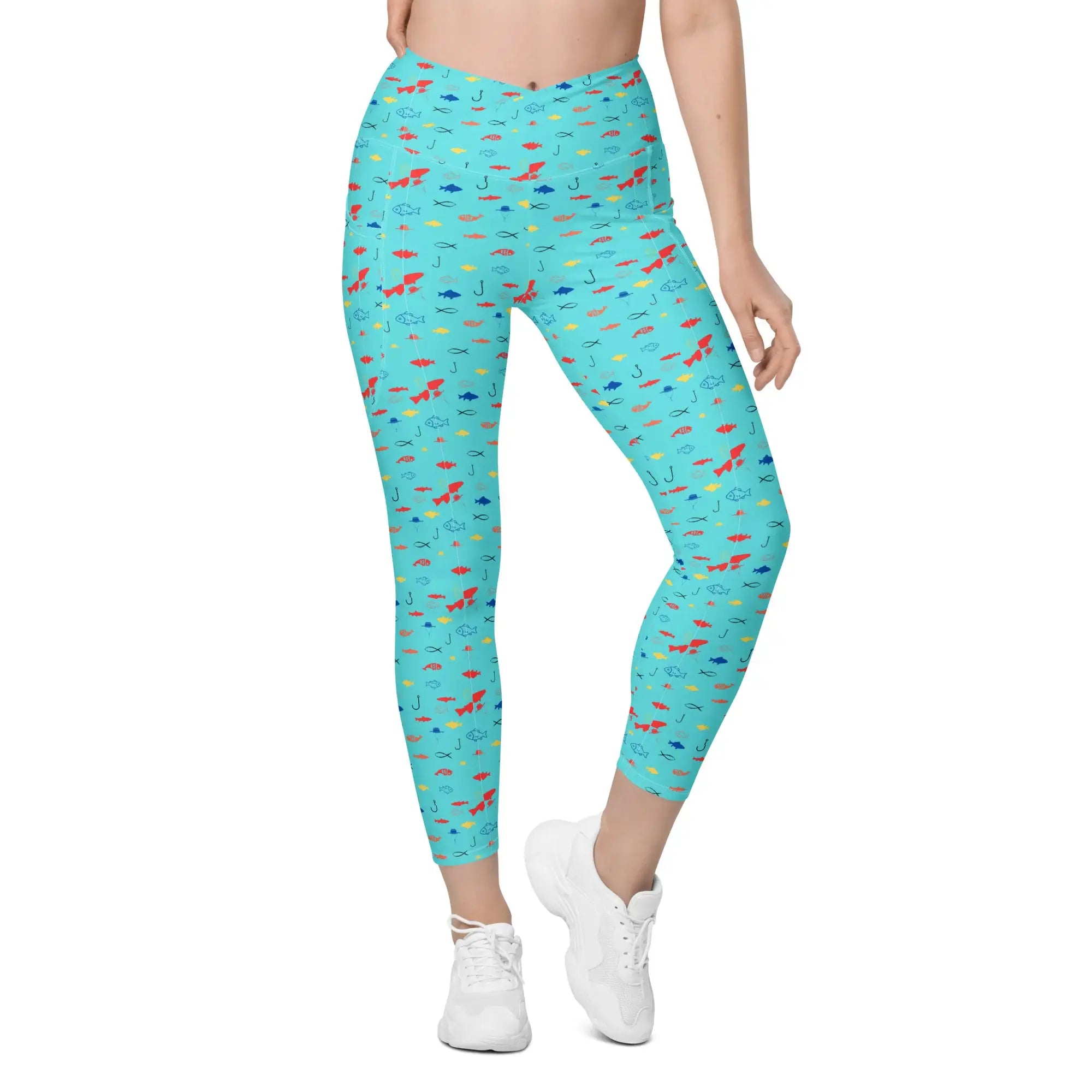 Fish Fiesta 2 | Eco-Friendly | Crossover Leggings | TeeandTurtle | Sustainable
