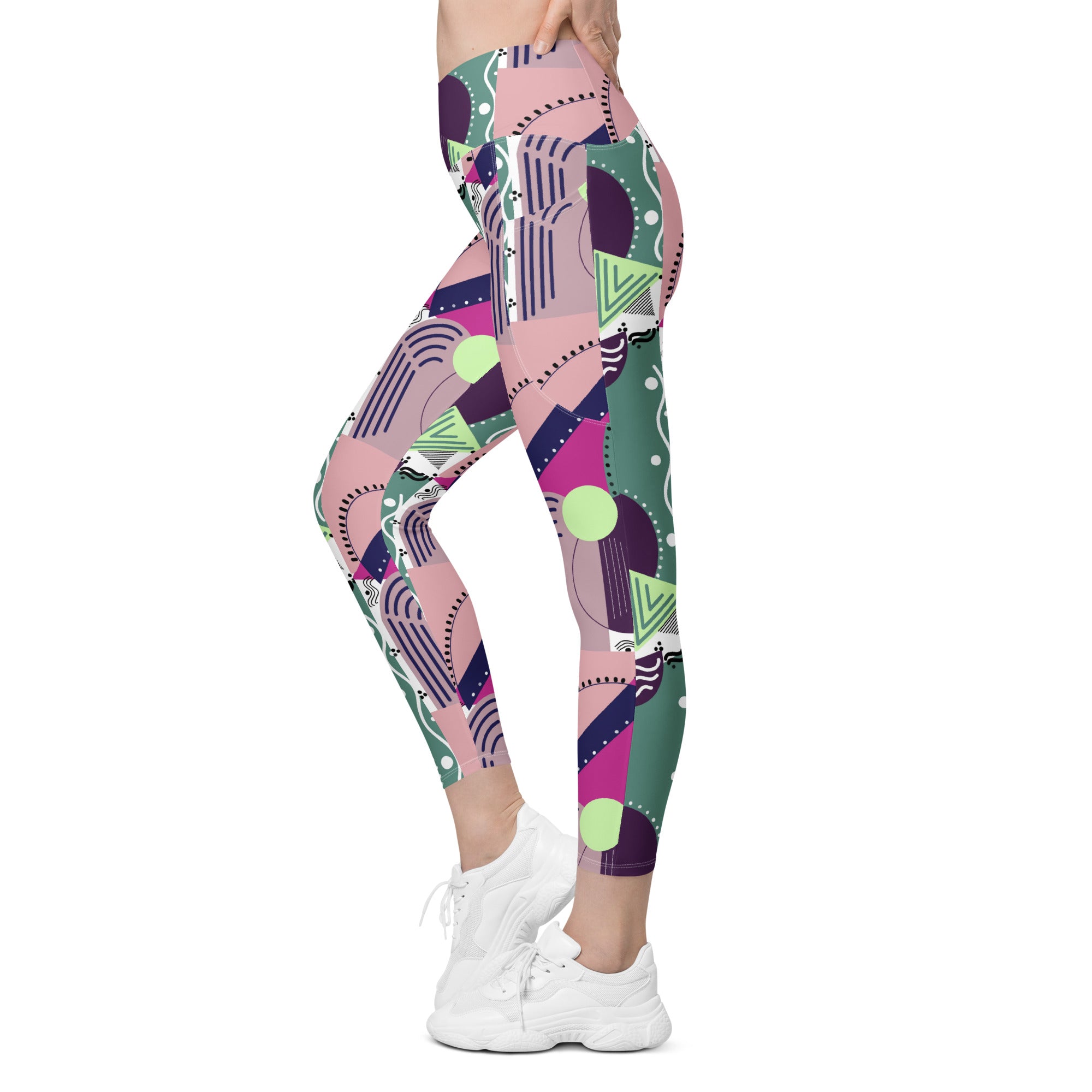 Geometrical | Eco-Friendly | Crossover Leggings | TeeandTurtle | Sustainable