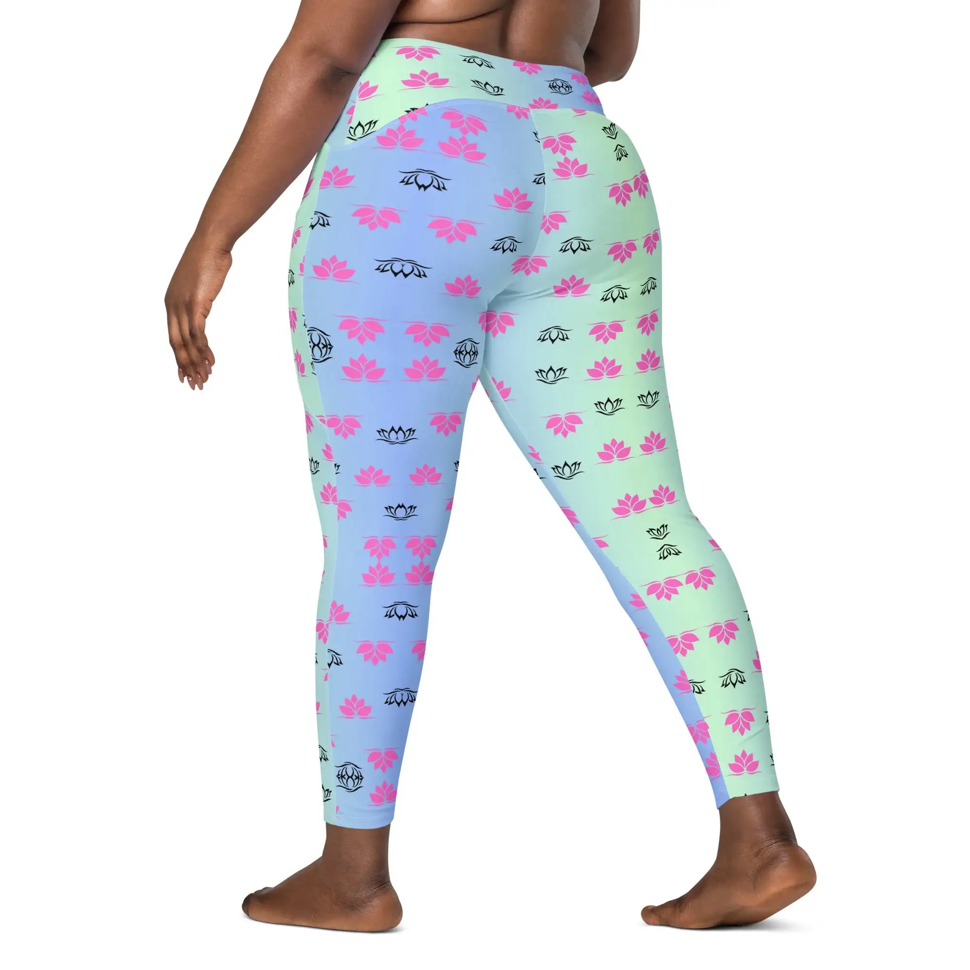 Lotus Gradiant | Eco-Friendly | Crossover Leggings | TeeandTurtle | Sustainable