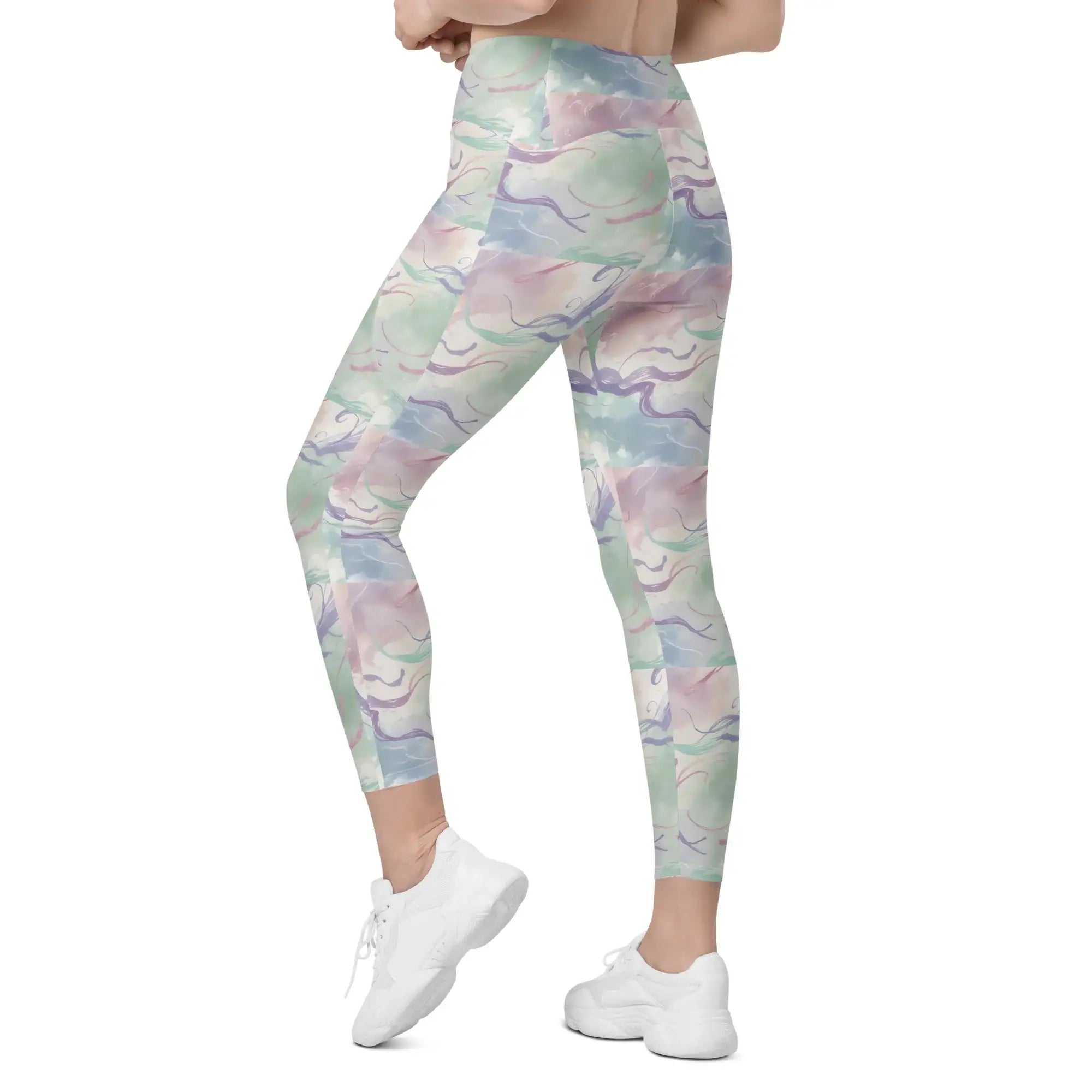 Pastel Strokes | Eco-Friendly | Crossover Leggings | TeeandTurtle | Sustainable