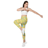 Glamour In Yellow | Eco-Friendly | Crossover Leggings | TeeandTurtle | Sustainable