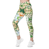Boho Floral | Eco-Friendly | Crossover Leggings | TeeandTurtle | Sustainable
