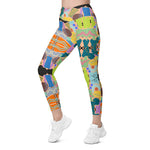 Bright Love | Eco-Friendly | Crossover Leggings | TeeandTurtle | Sustainable
