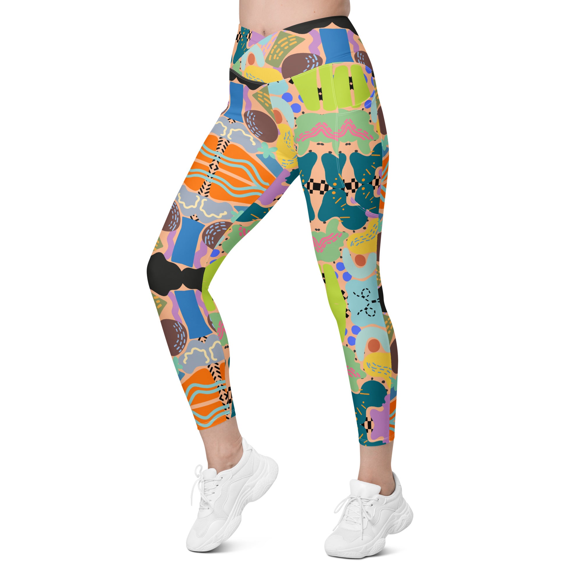 Bright Love | Eco-Friendly | Crossover Leggings | TeeandTurtle | Sustainable