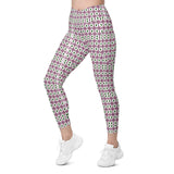 Green Diamonds | Eco-Friendly | Crossover Leggings | TeeandTurtle | Sustainable