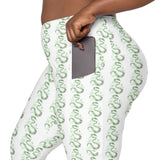 Snake Light Green | Eco-Friendly | Crossover Leggings | TeeandTurtle | Sustainable