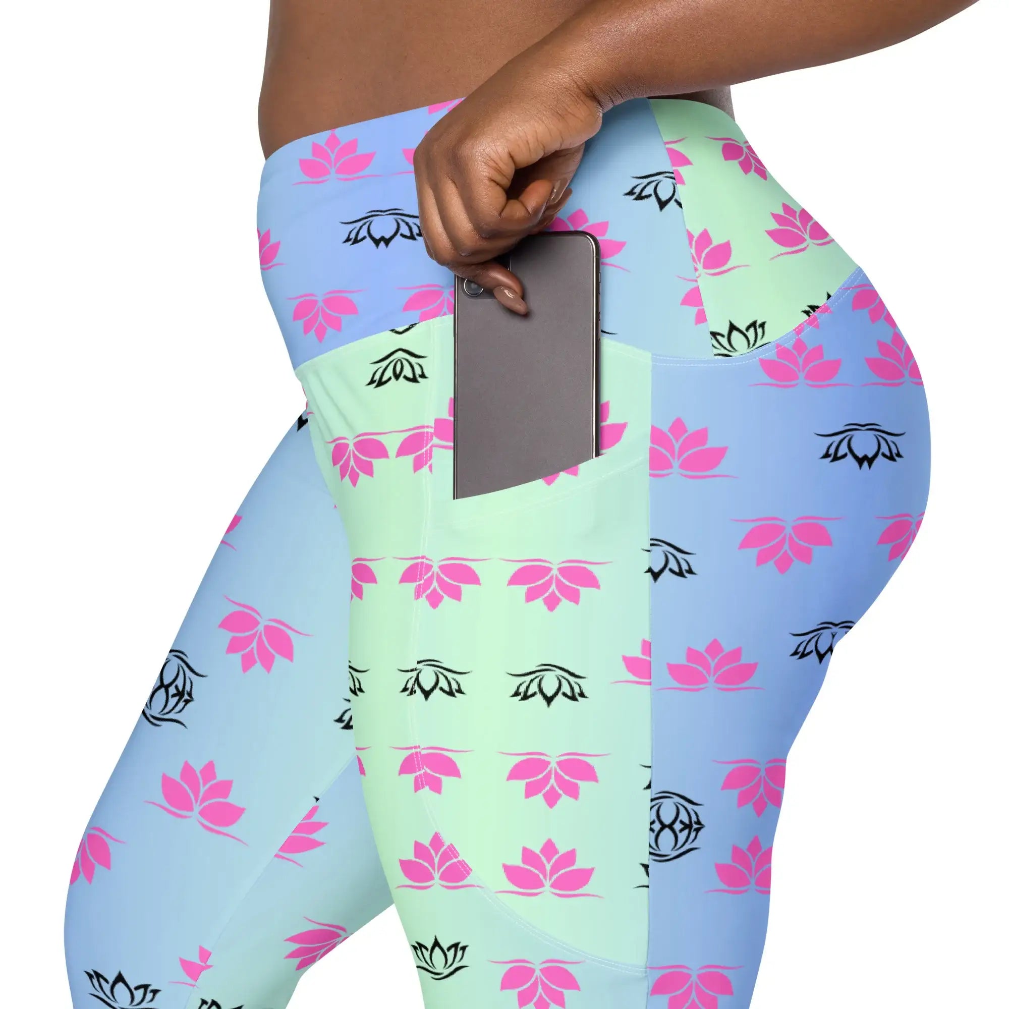 Lotus Gradiant | Eco-Friendly | Crossover Leggings | TeeandTurtle | Sustainable