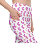 Pink Feather | Eco-Friendly | Crossover Leggings | TeeandTurtle | Sustainable