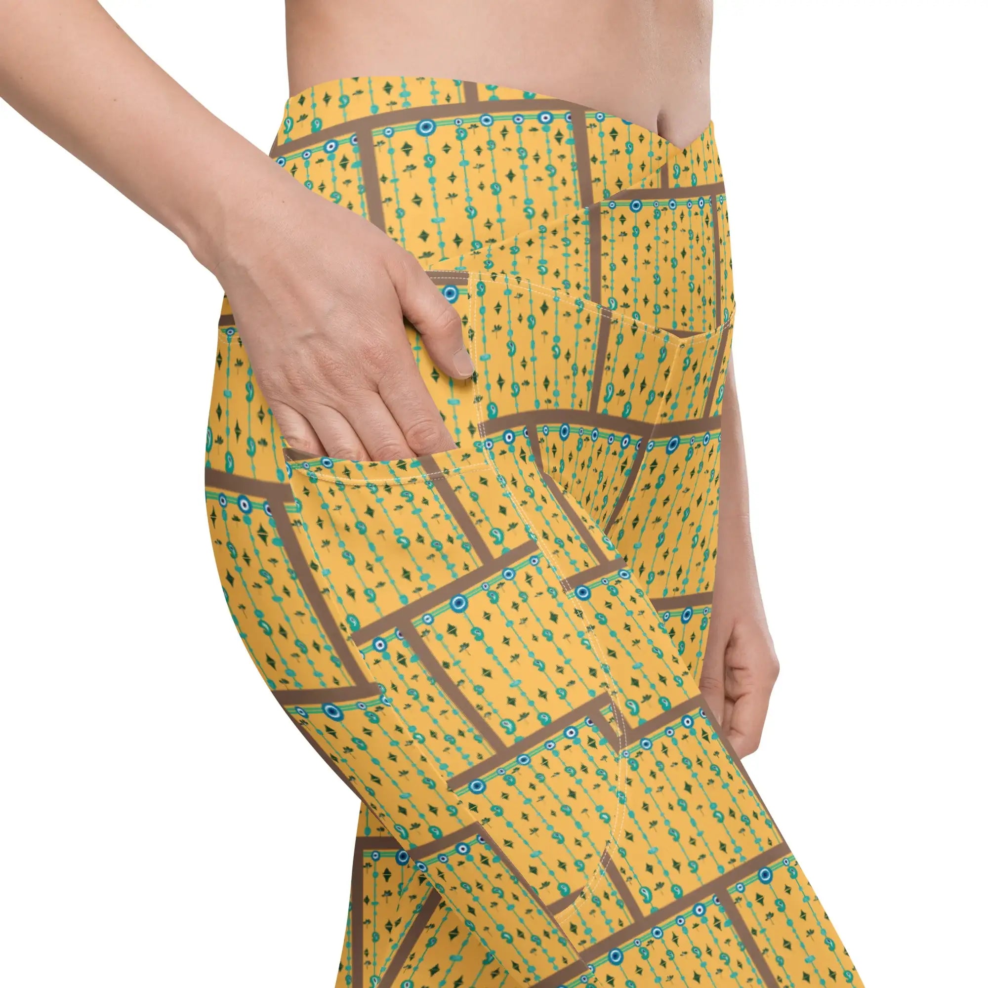Blue Mangos | Eco-Friendly | Crossover Leggings | TeeandTurtle | Sustainable
