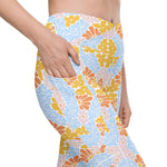 Florosent Bright Flowers | Eco-Friendly | Crossover Leggings | TeeandTurtle | Sustainable