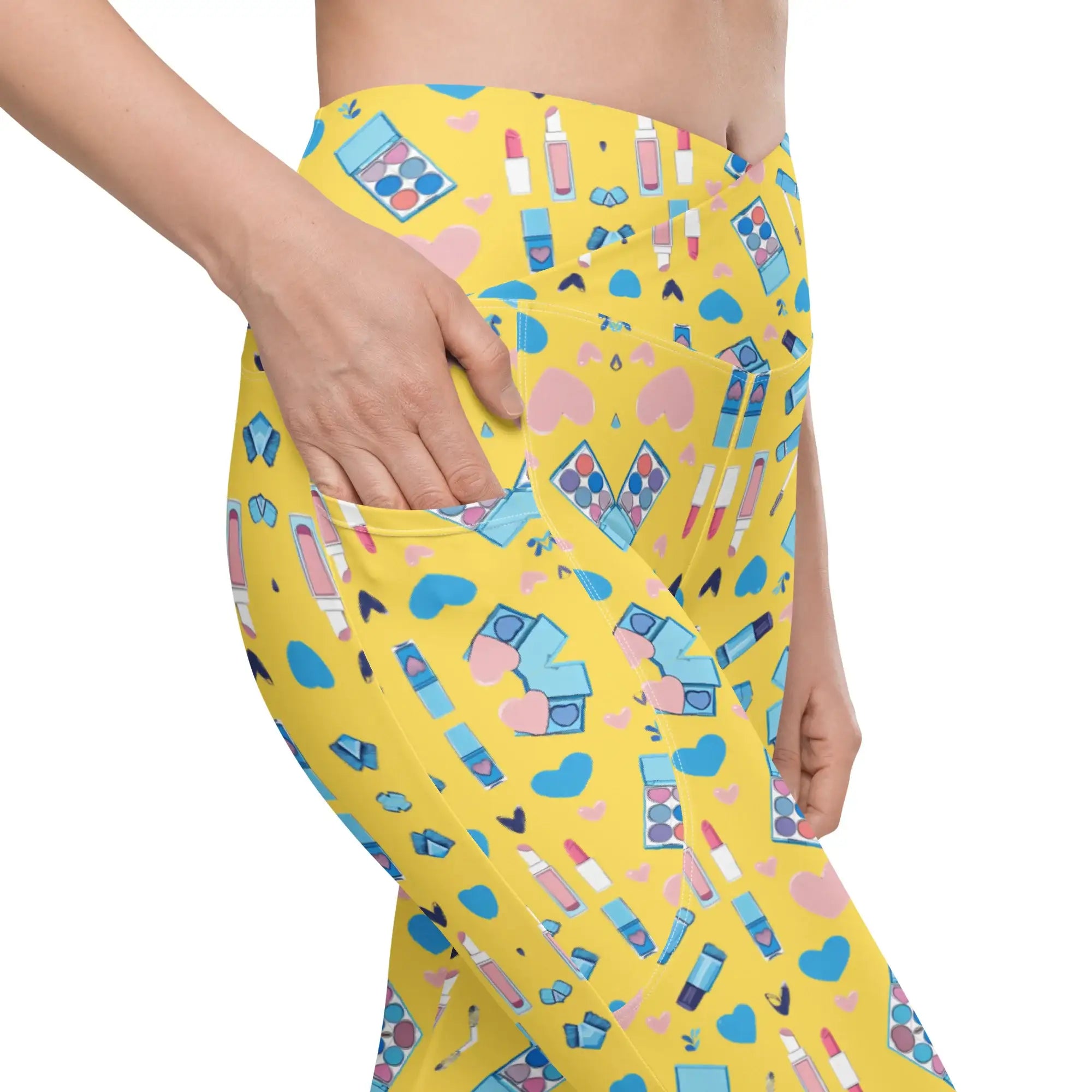 Glamour In Yellow | Eco-Friendly | Crossover Leggings | TeeandTurtle | Sustainable