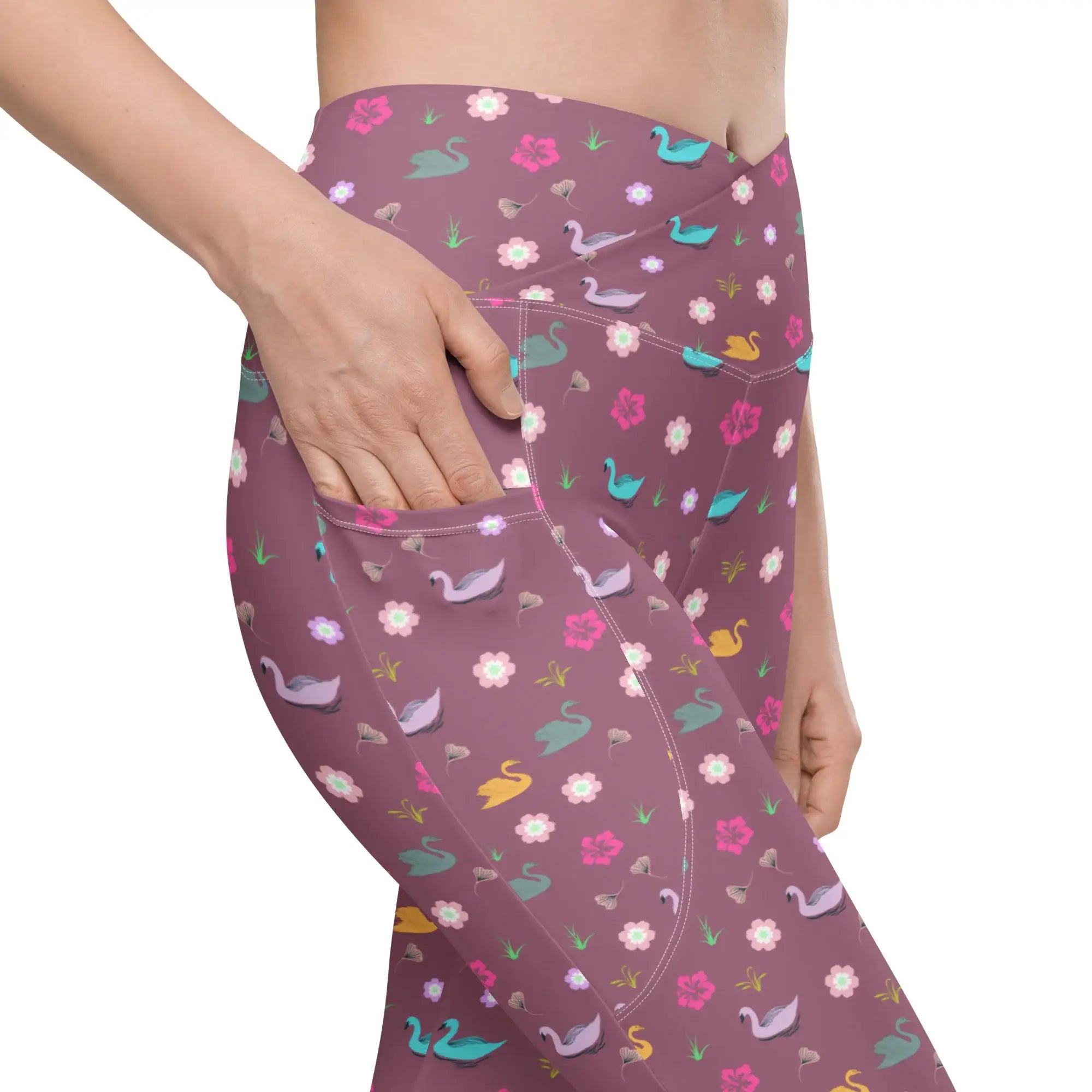 Lake Fantasy | Eco-Friendly | Crossover Leggings | TeeandTurtle | Sustainable