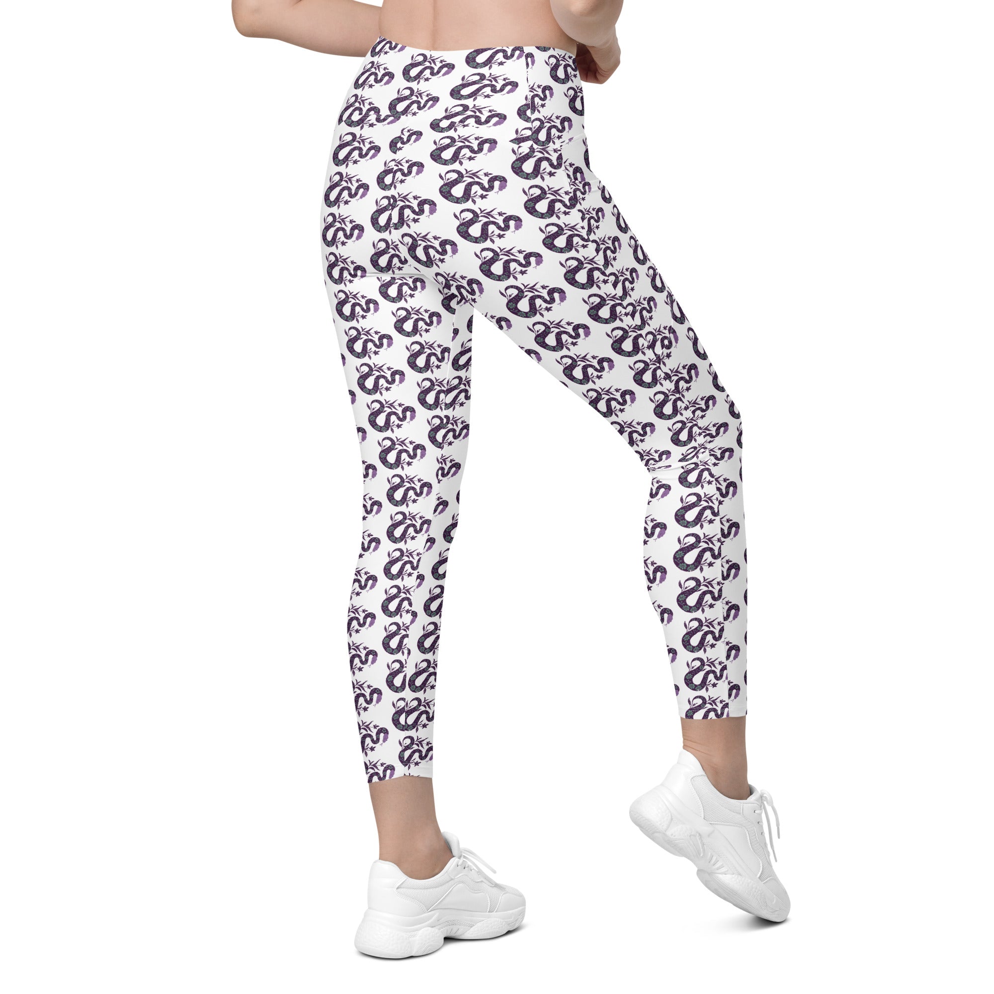 Snake Purple | Eco-Friendly | Crossover Leggings | TeeandTurtle | Sustainable